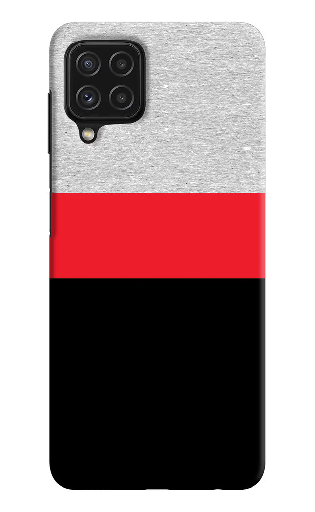 Tri Color Pattern Samsung M32 Hard Case Back Cover by Casekaro