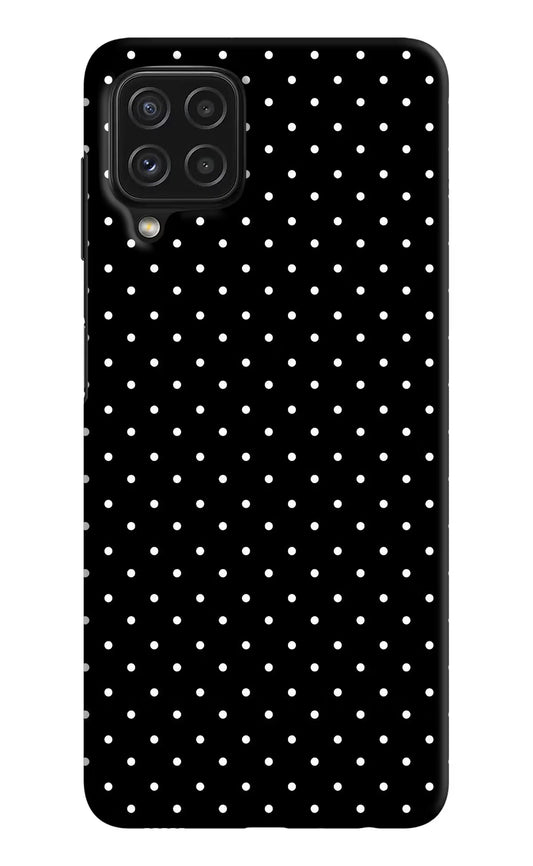 White Dots Samsung M32 Hard Case Back Cover by Casekaro