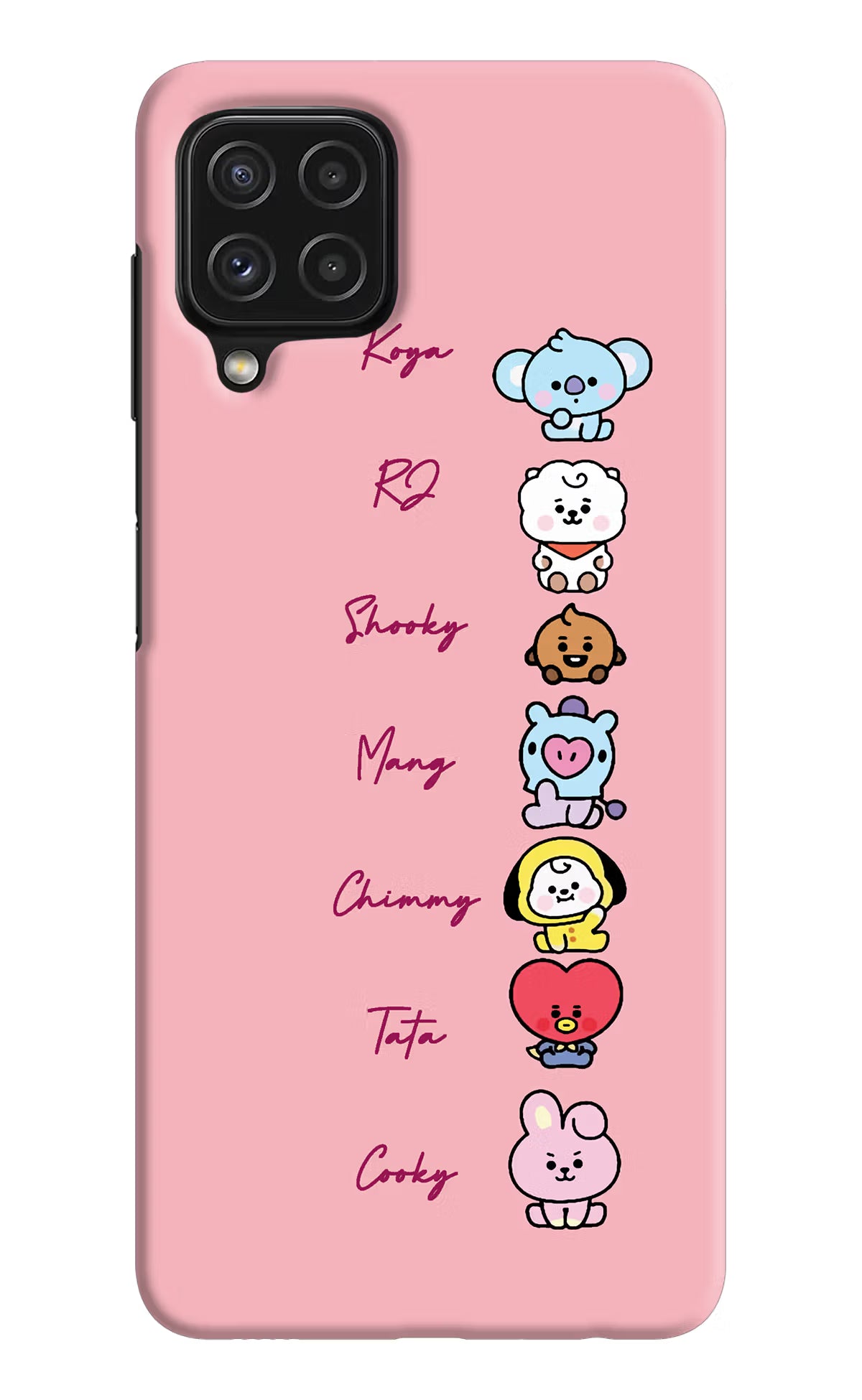 BTS names Samsung M32 Hard Case Back Cover by Casekaro