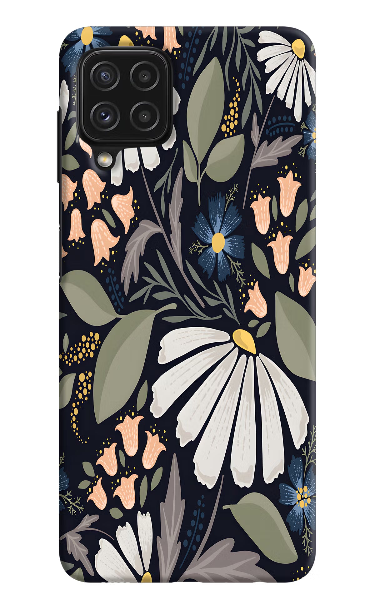 Flowers Art Samsung M32 Hard Case Back Cover by Casekaro