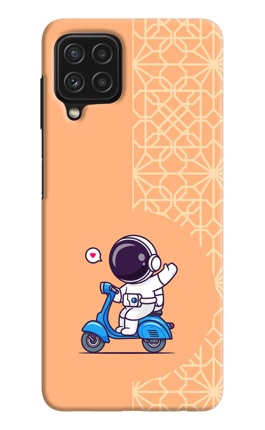 Cute Astronaut Riding Samsung M32 Hard Case Back Cover by Casekaro