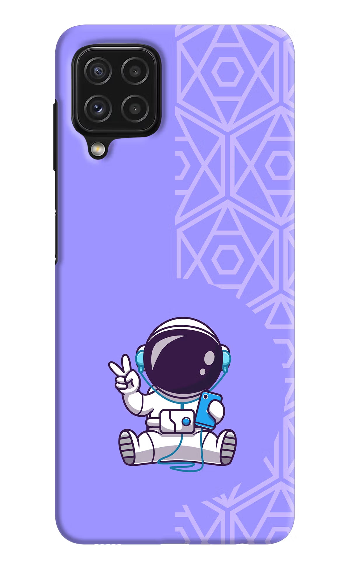 Cute Astronaut Chilling Samsung M32 Hard Case Back Cover by Casekaro