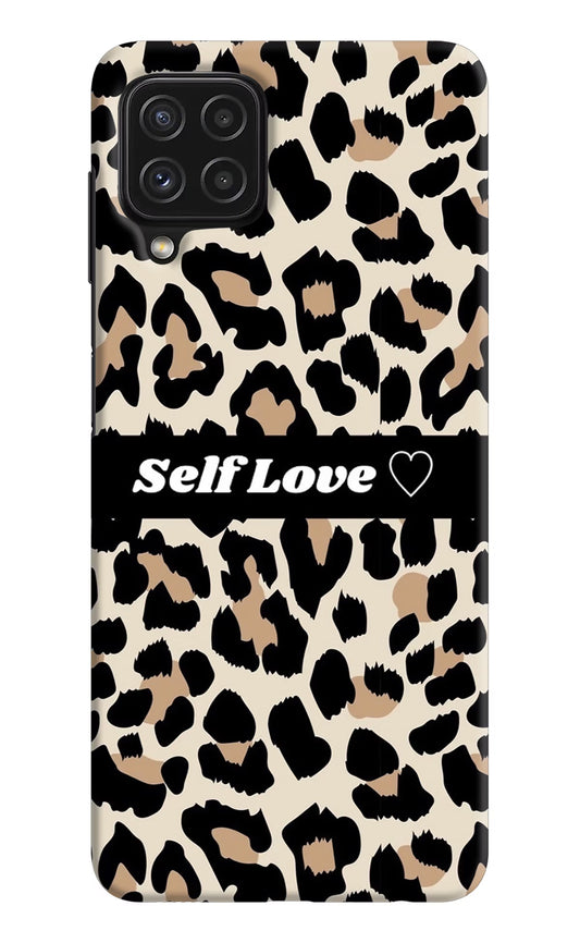 Leopard Print Self Love Samsung M32 Hard Case Back Cover by Casekaro