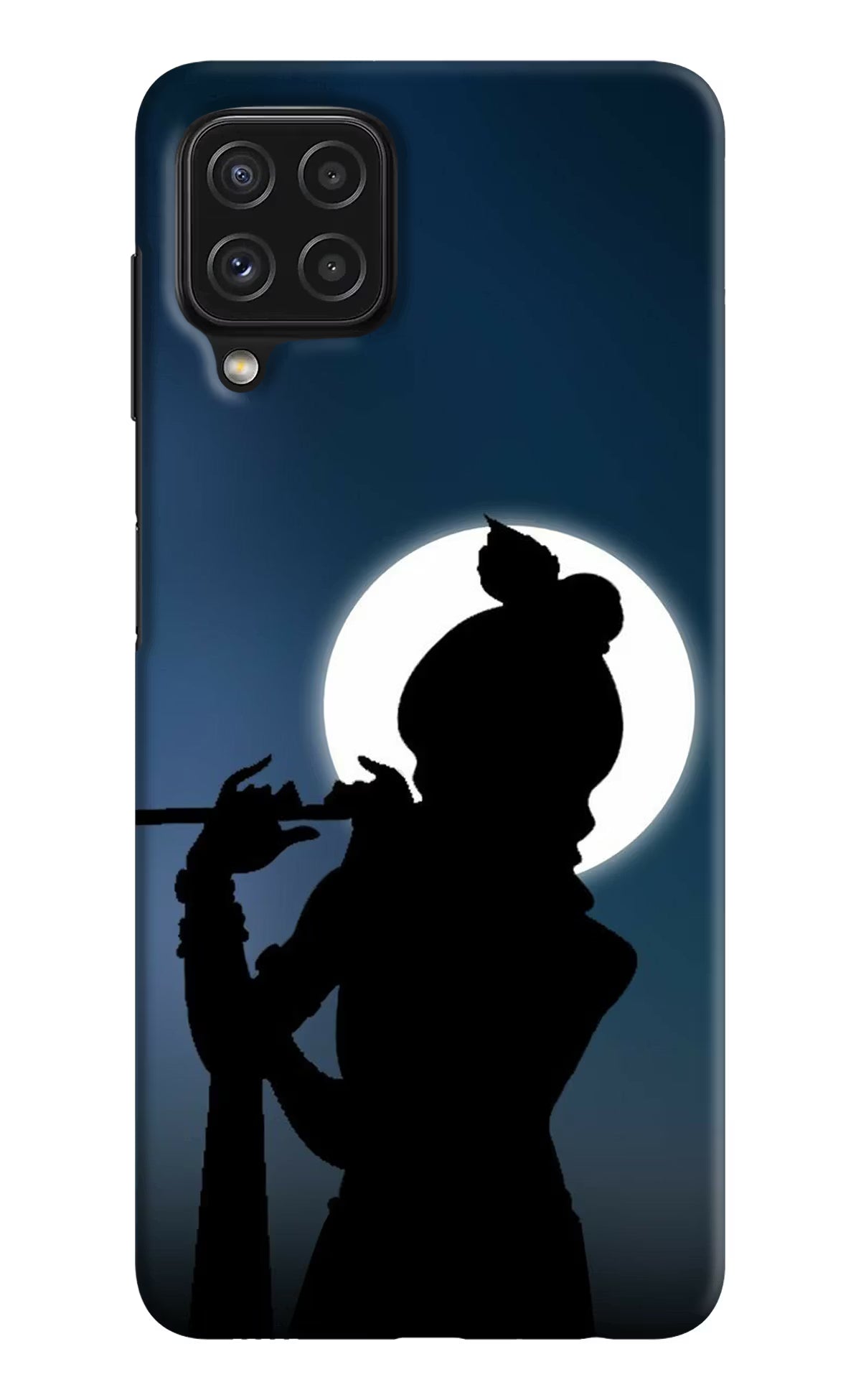 Shri Krishna Silhouette Samsung M32 Hard Case Back Cover by Casekaro
