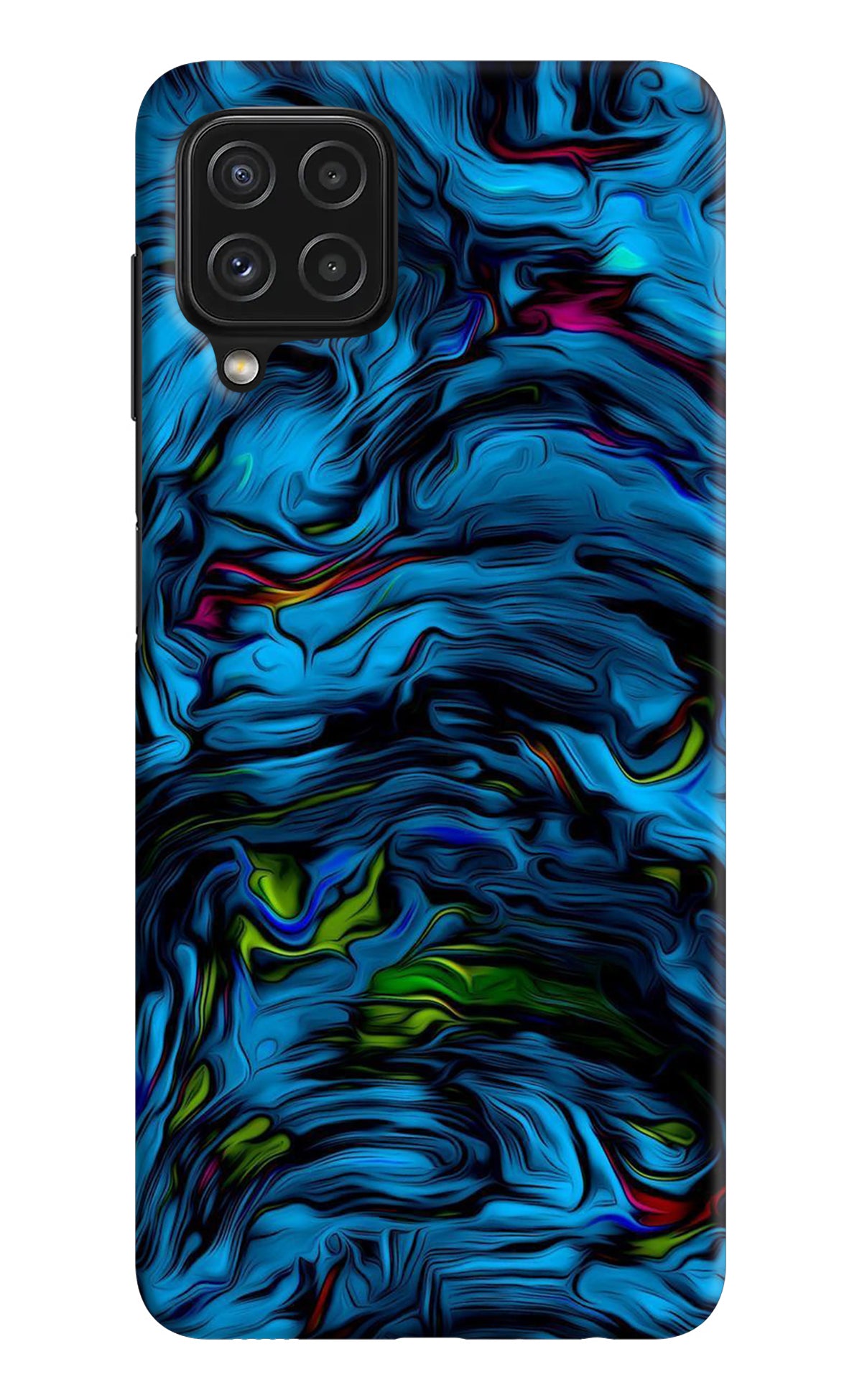 Dark Blue Abstract Samsung M32 Back Cover