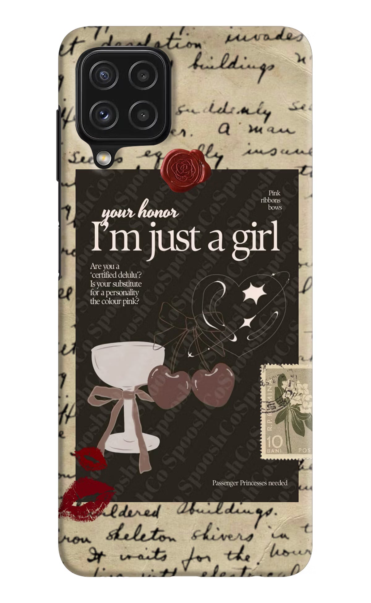 I am just a girl Samsung M32 Hard Case Back Cover by Casekaro