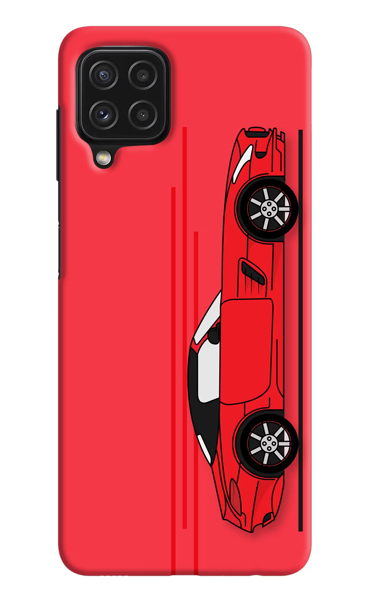 Red Velocity Samsung M32 Hard Case Back Cover by Casekaro