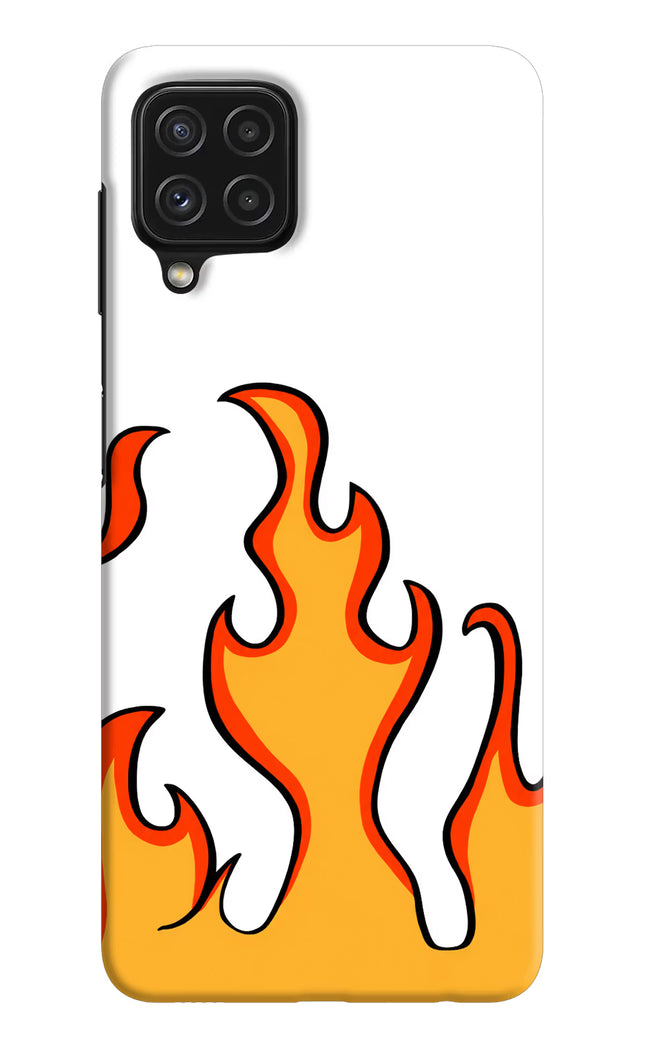 Fired Up – White Samsung M32 Hard Case Back Cover by Casekaro