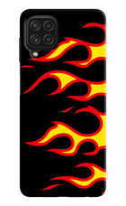 Side Sweep Flames Samsung M32 Hard Case Back Cover by Casekaro