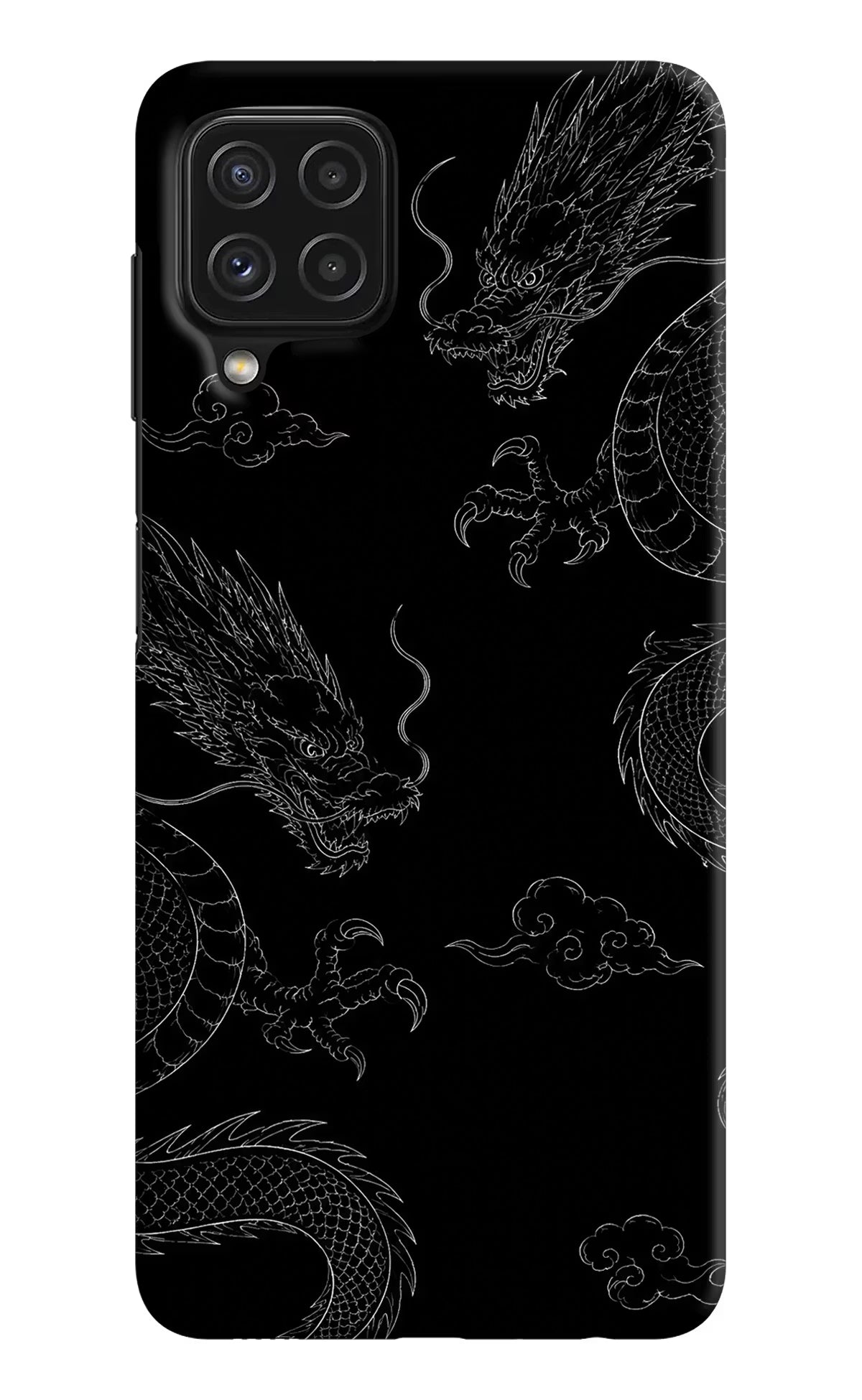 Twin Dragons Samsung M32 Hard Case Back Cover by Casekaro