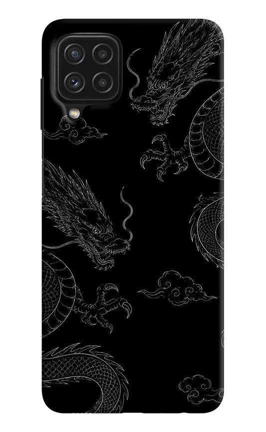 Twin Dragons Samsung M32 Hard Case Back Cover by Casekaro
