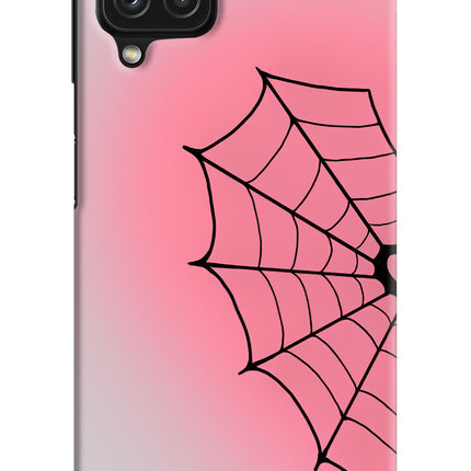 Pink Web Samsung M32 Hard Case Back Cover by Casekaro