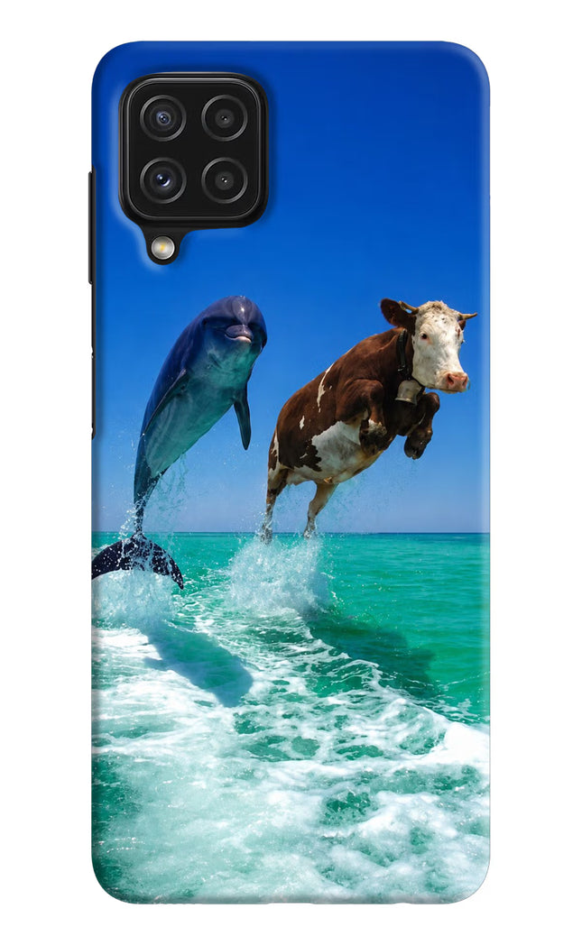 Dolphin vs Cow Samsung M32 Hard Case Back Cover by Casekaro