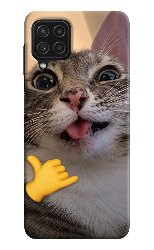 Silly Cat Call Samsung M32 Hard Case Back Cover by Casekaro