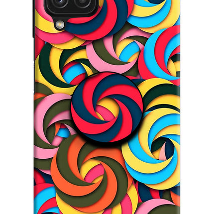 Spiral Pattern Samsung M32 Pop Case by Casekaro