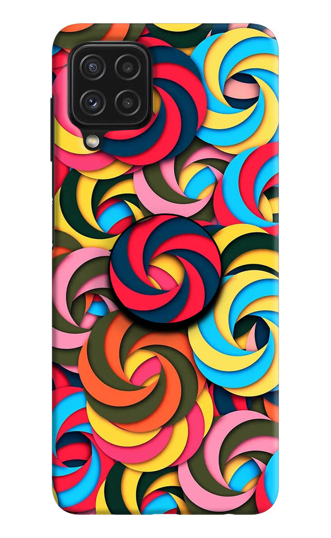 Spiral Pattern Samsung M32 Pop Case by Casekaro