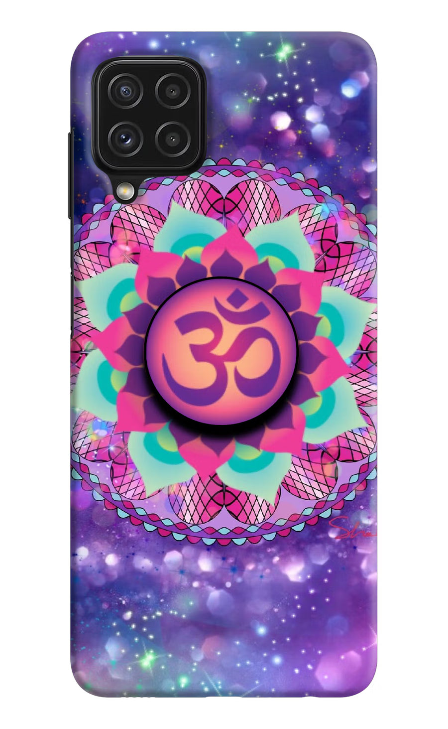 Om Purple Samsung M32 Pop Case, Hard case