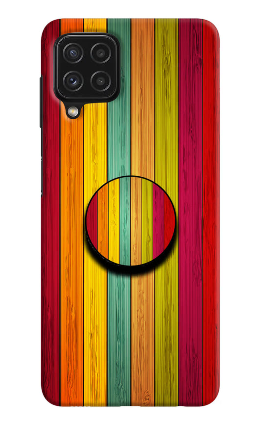 Multicolor Wooden Samsung M32 Pop Case by Casekaro