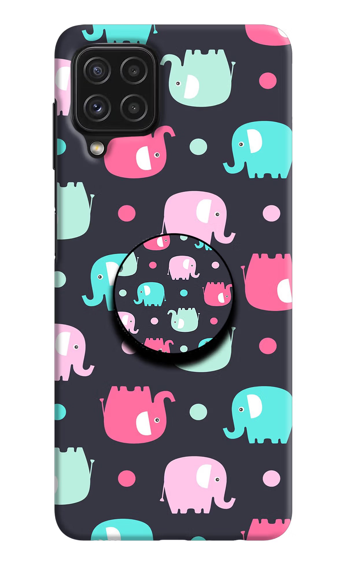 Baby Elephants Samsung M32 Pop Case by Casekaro