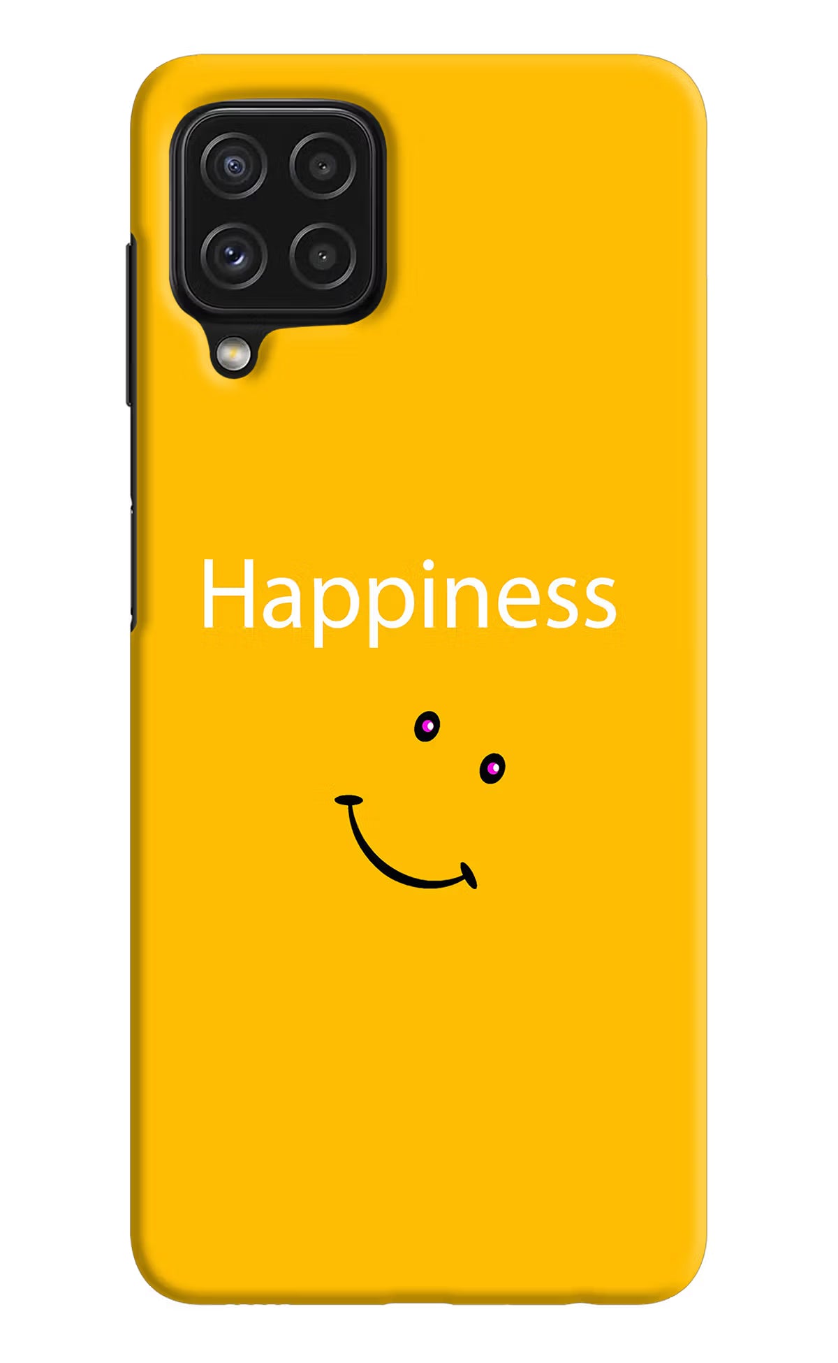 Happiness With Smiley Samsung A22 4G Hard Case Back Cover by Casekaro