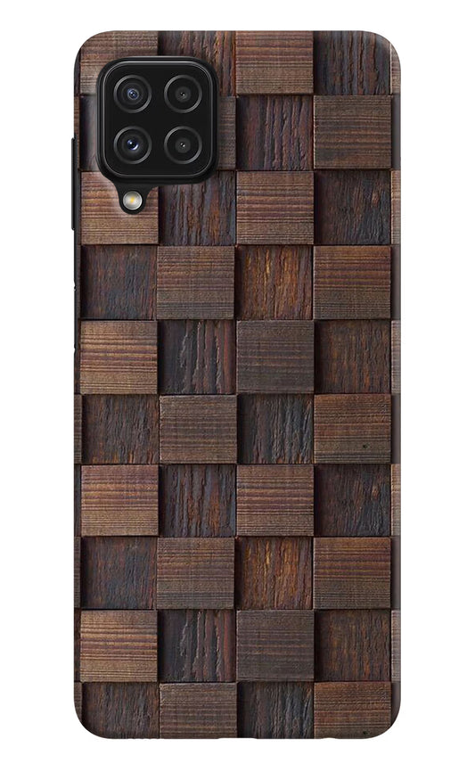 Wooden Cube Design Samsung A22 4G Hard Case Back Cover by Casekaro