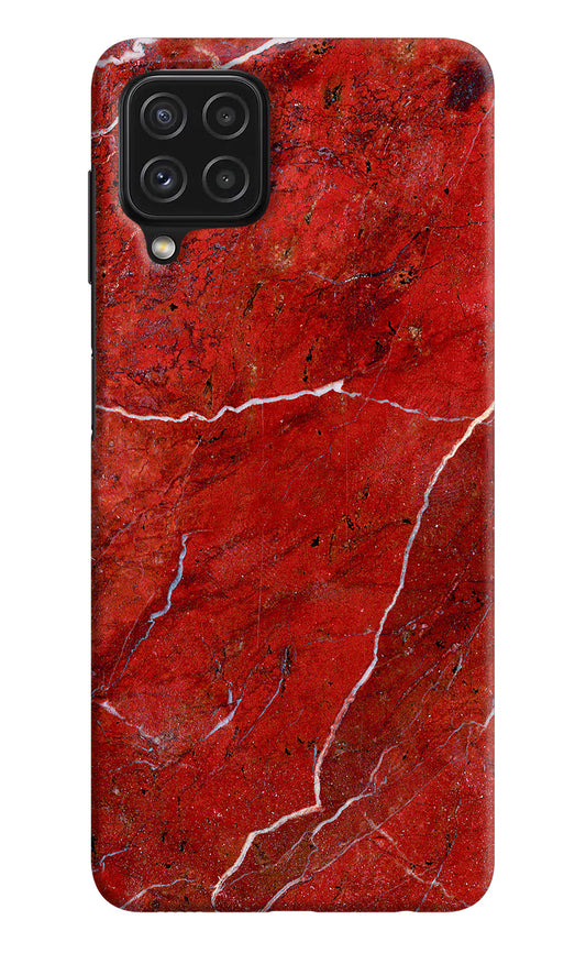 Red Marble Design Samsung A22 4G Hard Case Back Cover by Casekaro