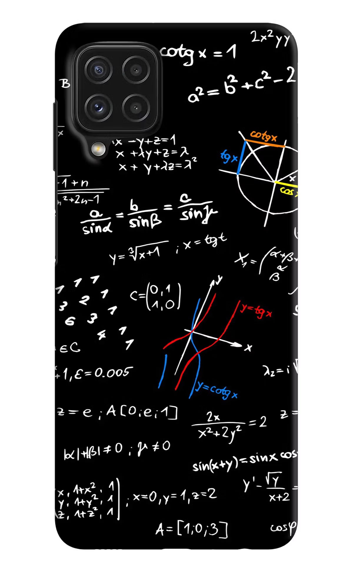 Mathematics Formula Samsung A22 4G Hard Case Back Cover by Casekaro
