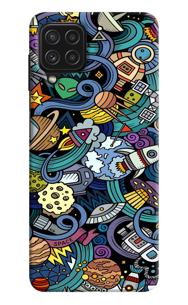 Space Abstract Samsung A22 4G Hard Case Back Cover by Casekaro
