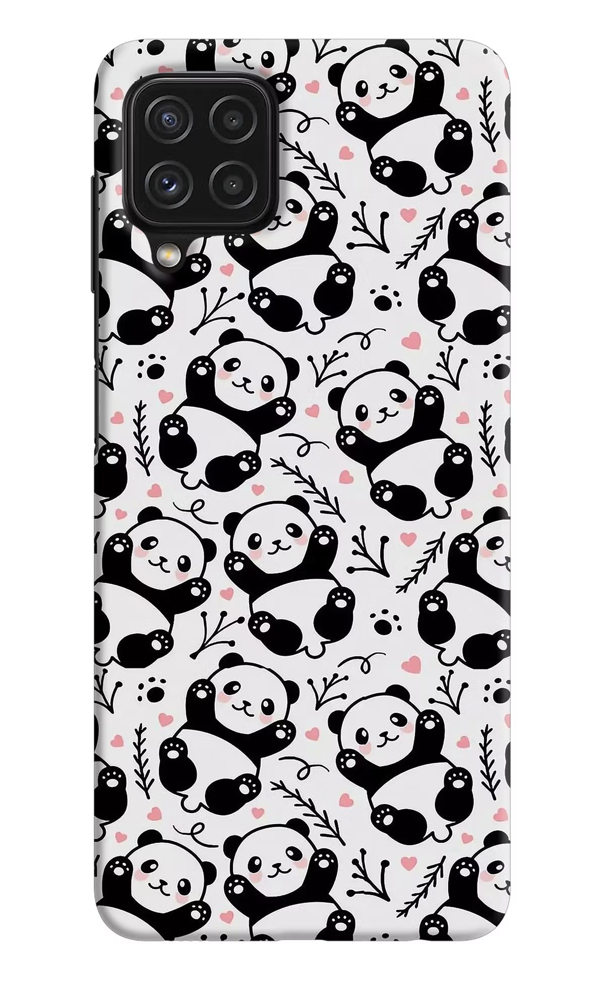 Cute Panda Samsung A22 4G Hard Case Back Cover by Casekaro