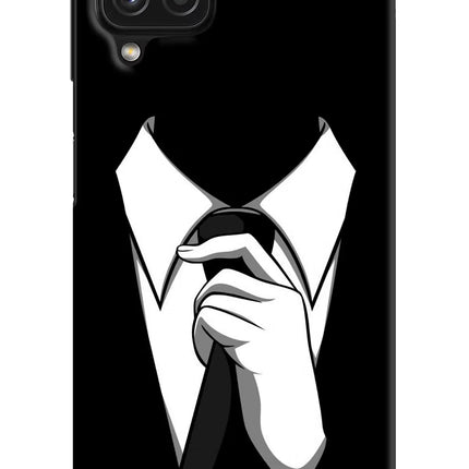 Black Tie Samsung A22 4G Hard Case Back Cover by Casekaro