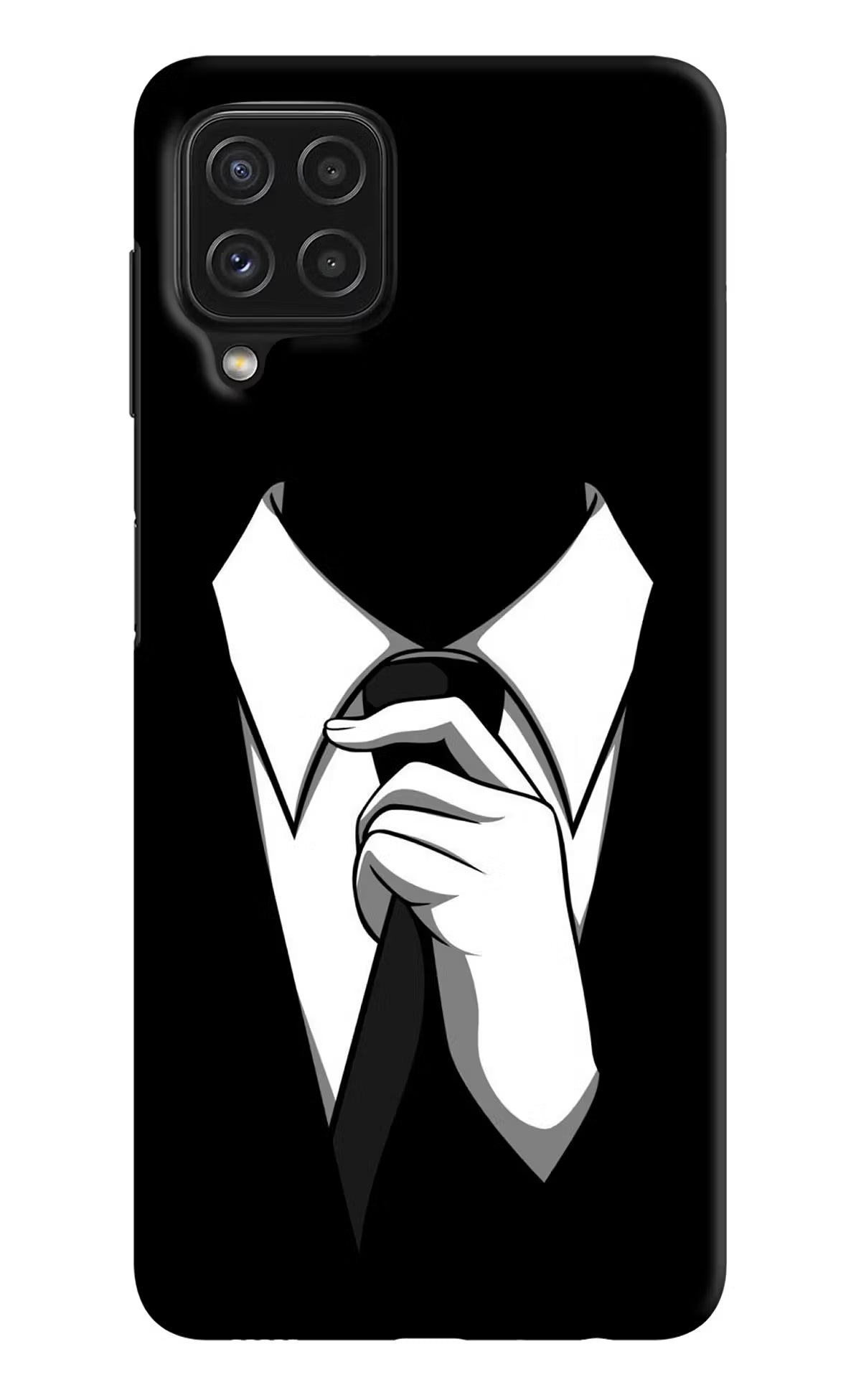 Black Tie Samsung A22 4G Hard Case Back Cover by Casekaro