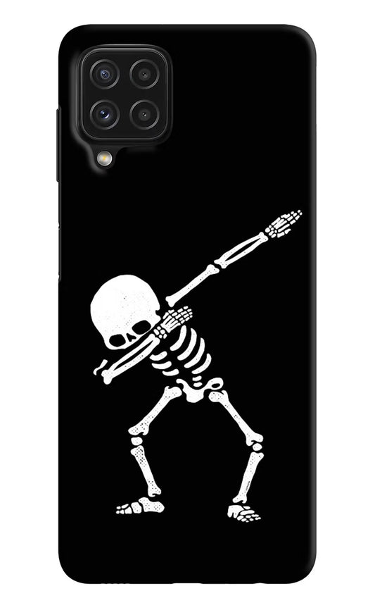 Dabbing Skeleton Art Samsung A22 4G Hard Case Back Cover by Casekaro