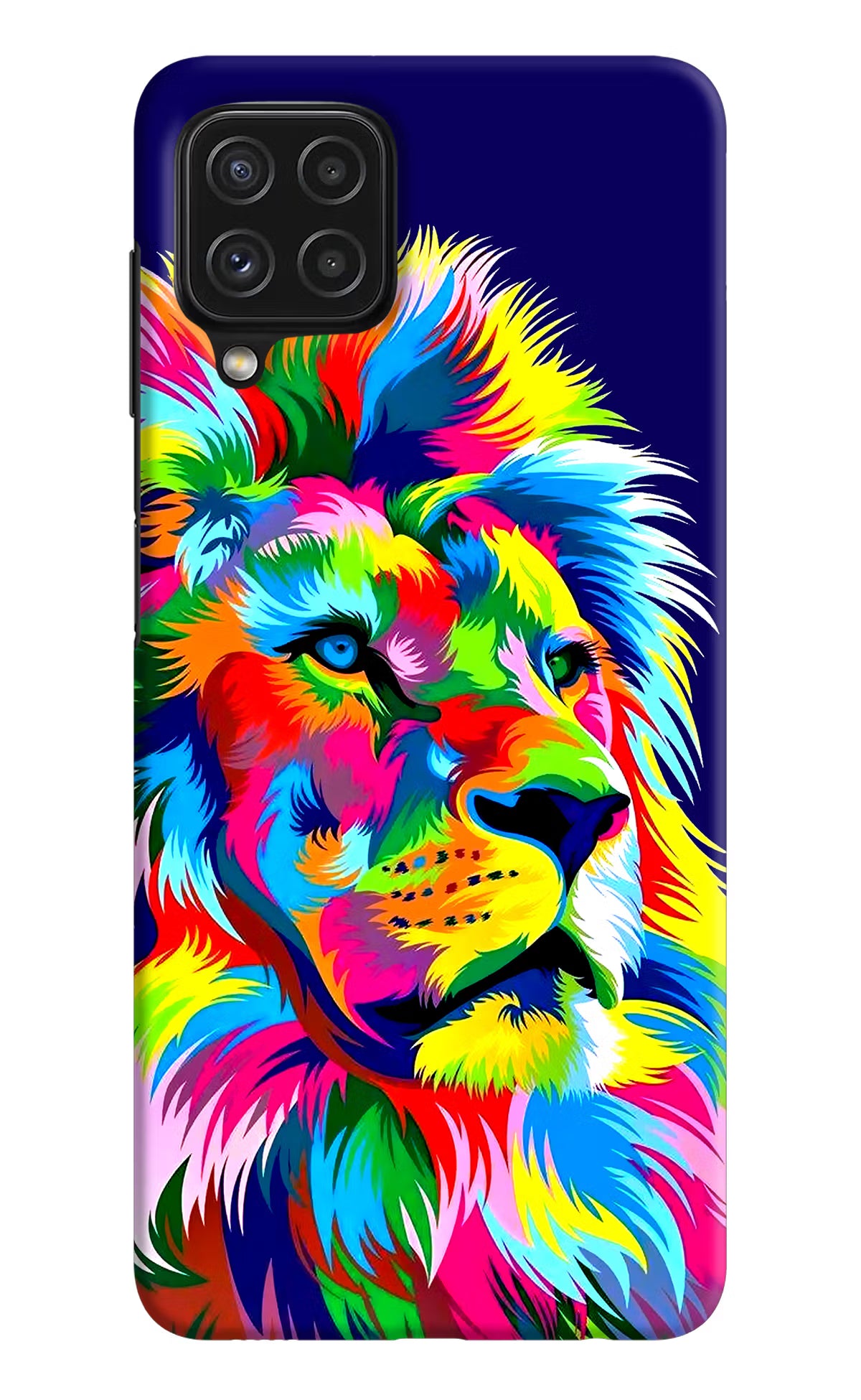 Vector Art Lion Samsung A22 4G Hard Case Back Cover by Casekaro
