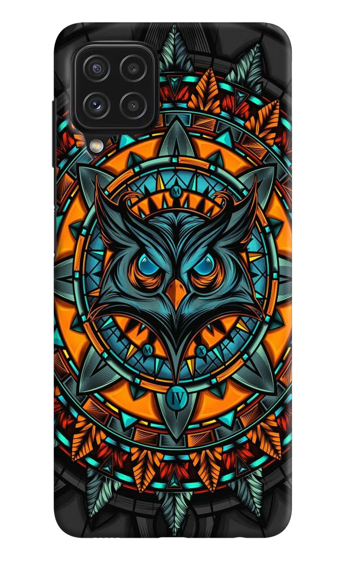 Angry Owl Art Samsung A22 4G Hard Case Back Cover by Casekaro