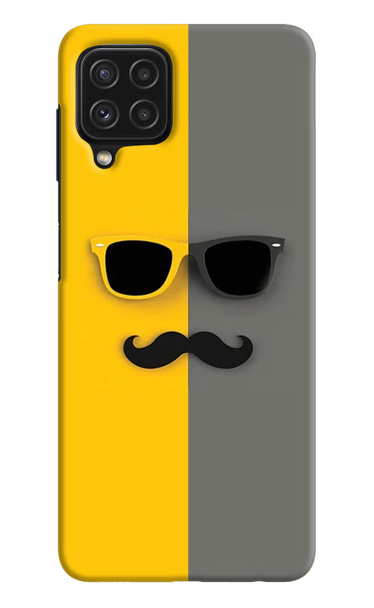 Sunglasses with Mustache Samsung A22 4G Hard Case Back Cover by Casekaro