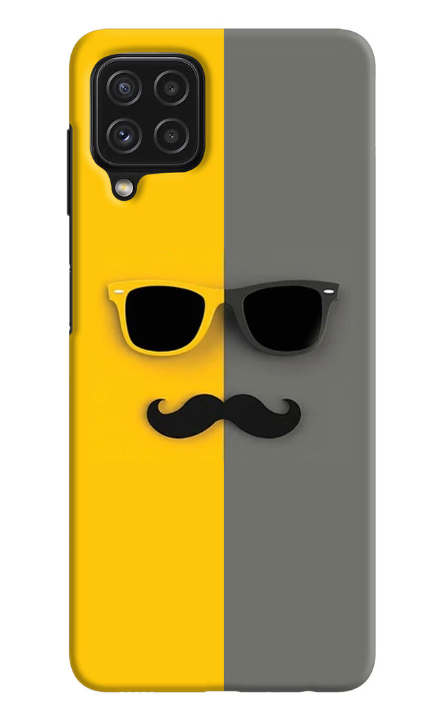 Sunglasses with Mustache Samsung A22 4G Hard Case Back Cover by Casekaro
