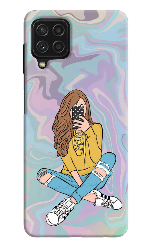 Selfie Girl Samsung A22 4G Hard Case Back Cover by Casekaro