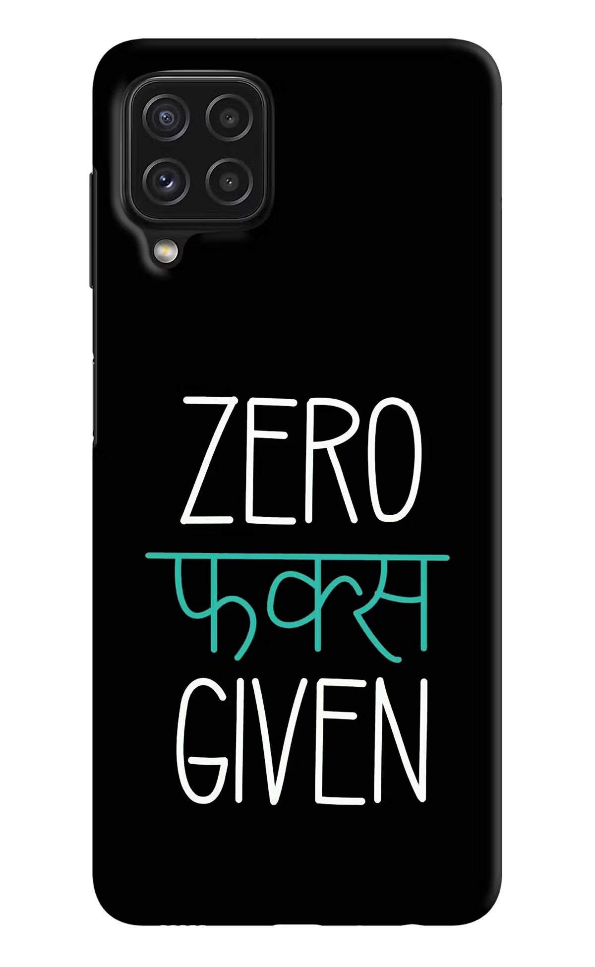 Zero Fucks Given Samsung A22 4G Hard Case Back Cover by Casekaro