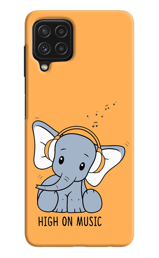 High On Music Samsung A22 4G Hard Case Back Cover by Casekaro