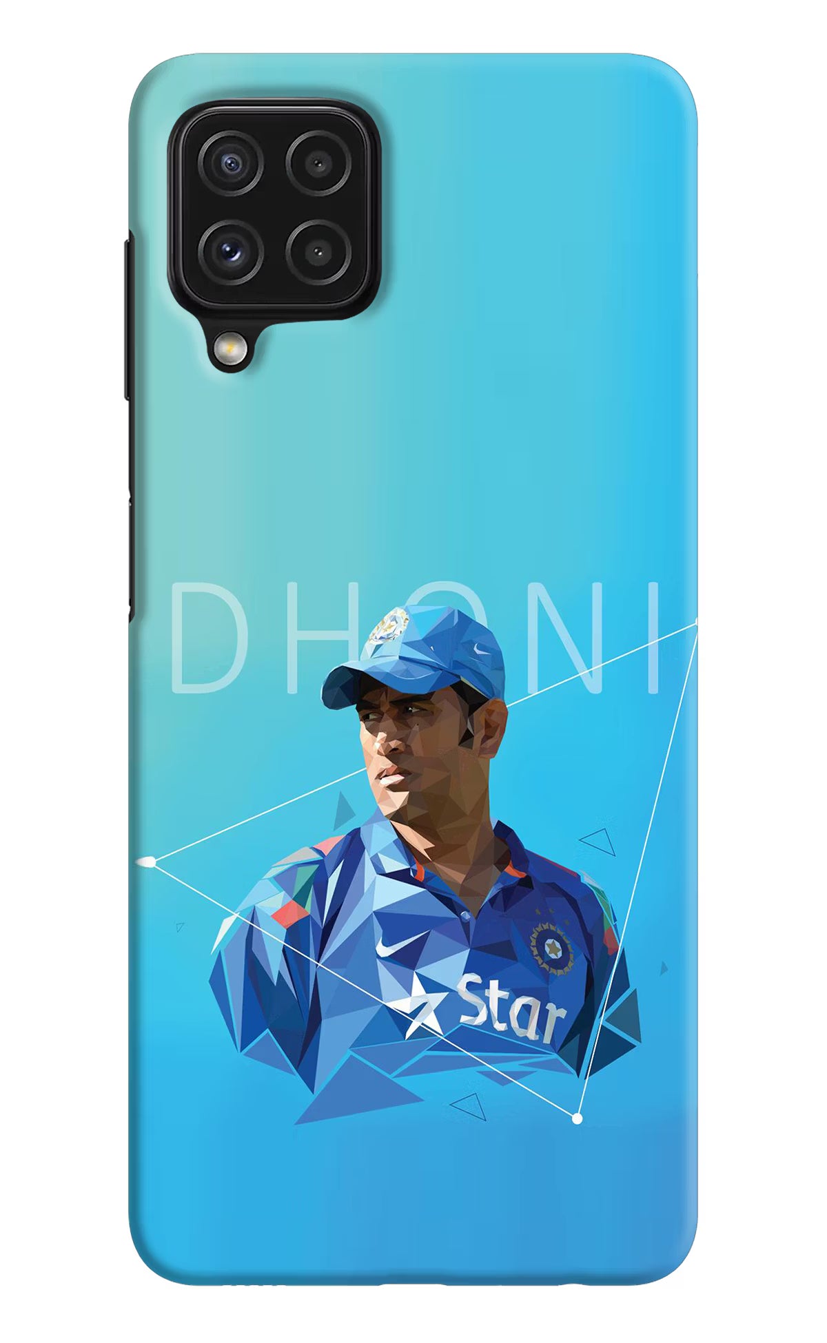 Dhoni Artwork Samsung A22 4G Hard Case Back Cover by Casekaro