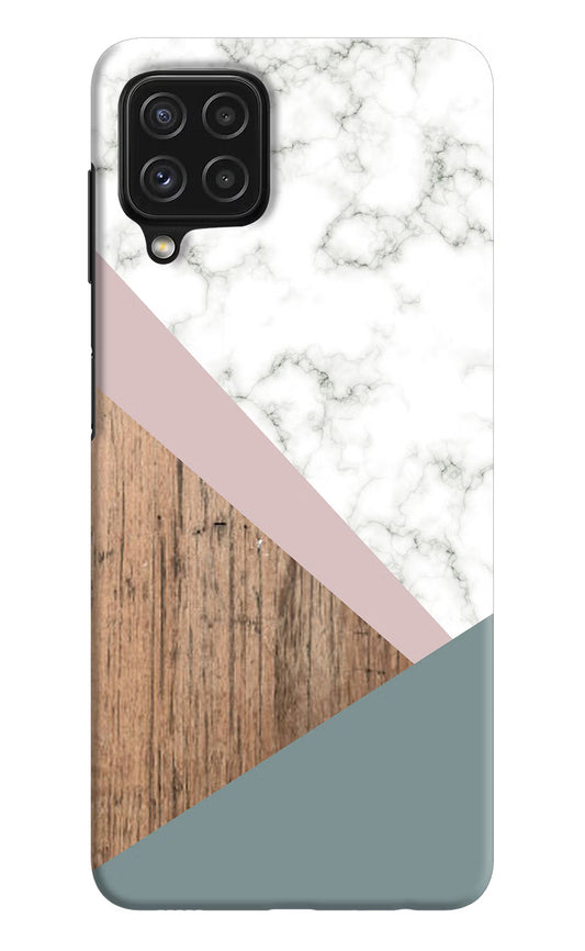 Marble wood Abstract Samsung A22 4G Hard Case Back Cover by Casekaro