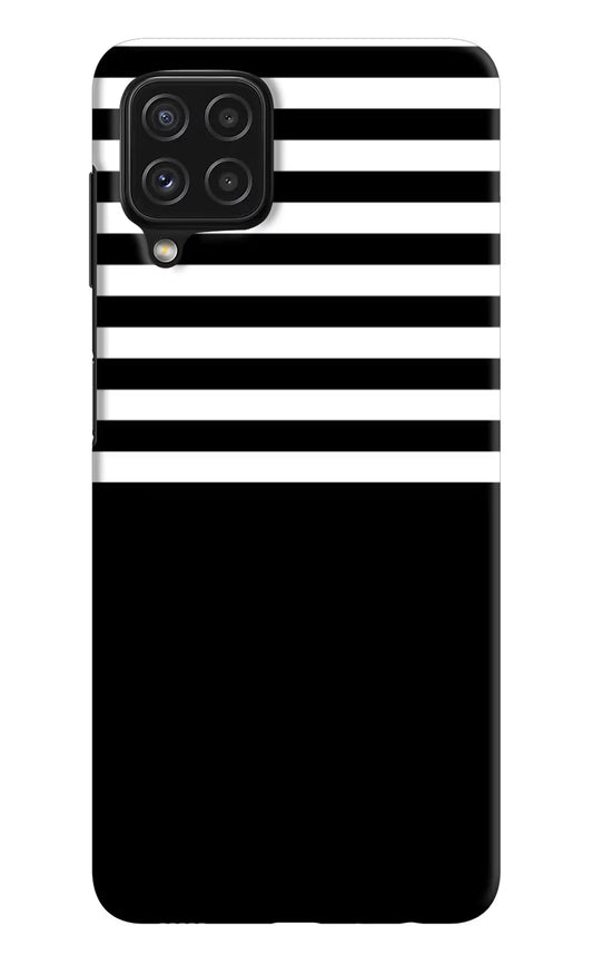 Black and White Print Samsung A22 4G Hard Case Back Cover by Casekaro