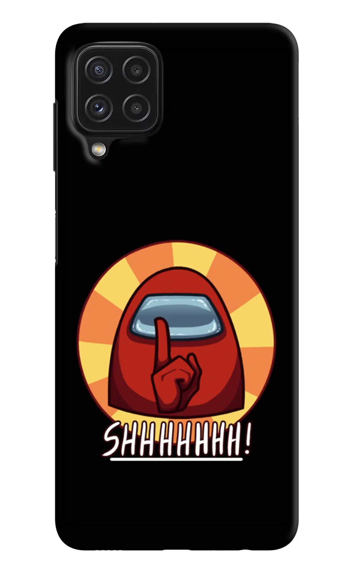 Among Us Shhh! Samsung A22 4G Hard Case Back Cover by Casekaro