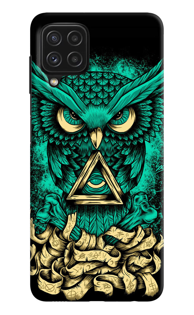 Green Owl Samsung A22 4G Hard Case Back Cover by Casekaro