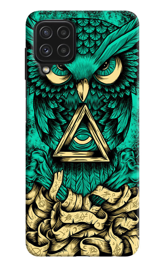 Green Owl Samsung A22 4G Hard Case Back Cover by Casekaro