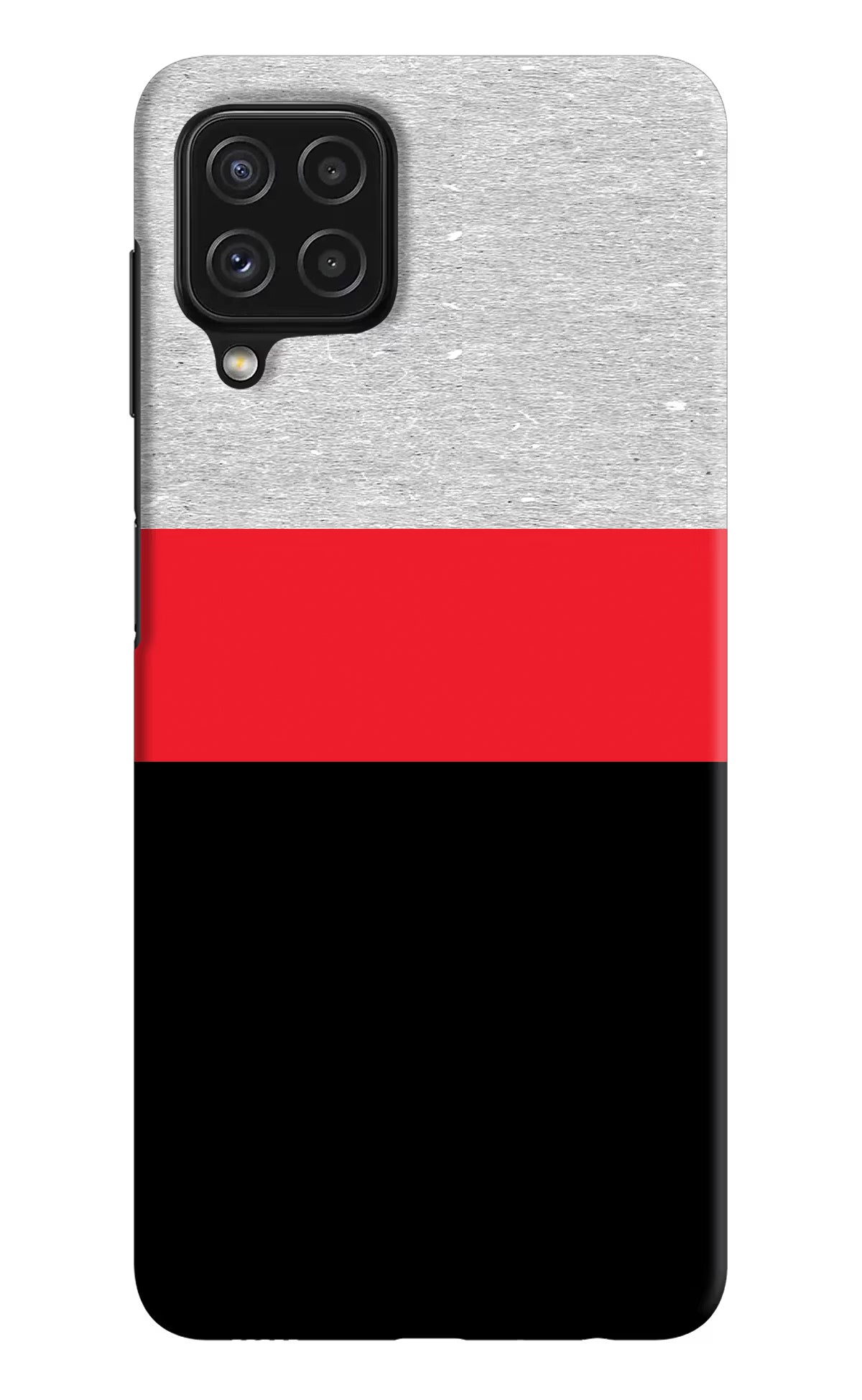 Tri Color Pattern Samsung A22 4G Hard Case Back Cover by Casekaro
