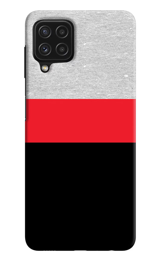 Tri Color Pattern Samsung A22 4G Hard Case Back Cover by Casekaro