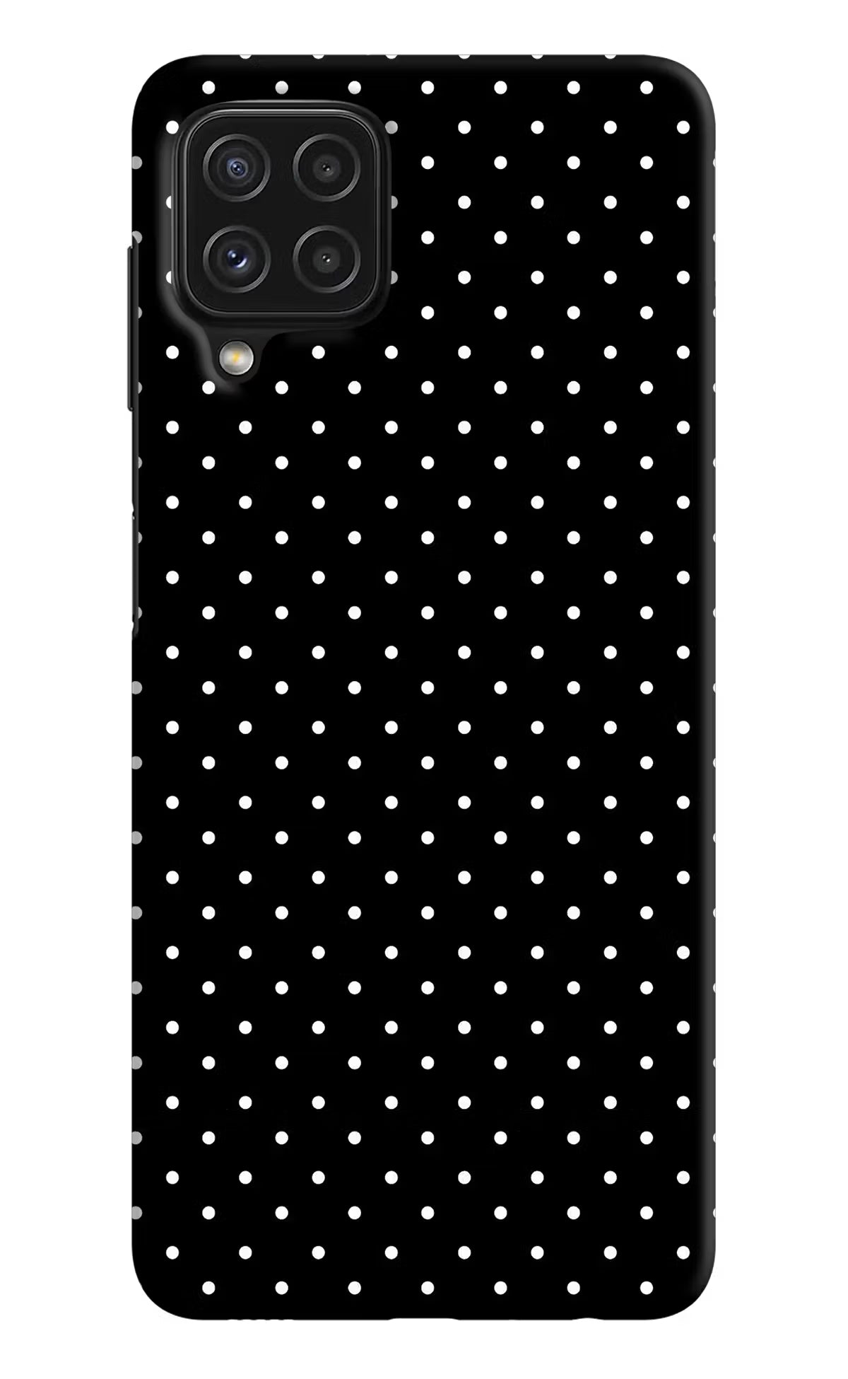 White Dots Samsung A22 4G Hard Case Back Cover by Casekaro