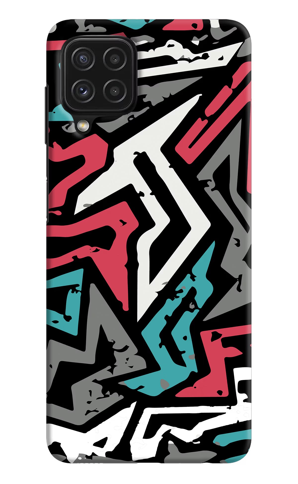 Geometric Graffiti Samsung A22 4G Hard Case Back Cover by Casekaro