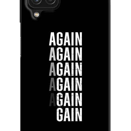 Again Again Gain Samsung A22 4G Hard Case Back Cover by Casekaro